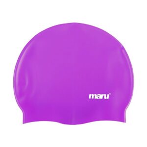 Maru Cuffie da nuoto in silicone solido viola A0839