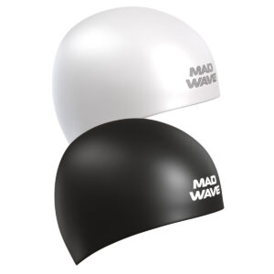 Mad Wave Rewersyjny czepek pływacki Champion – czarno-biały-0
