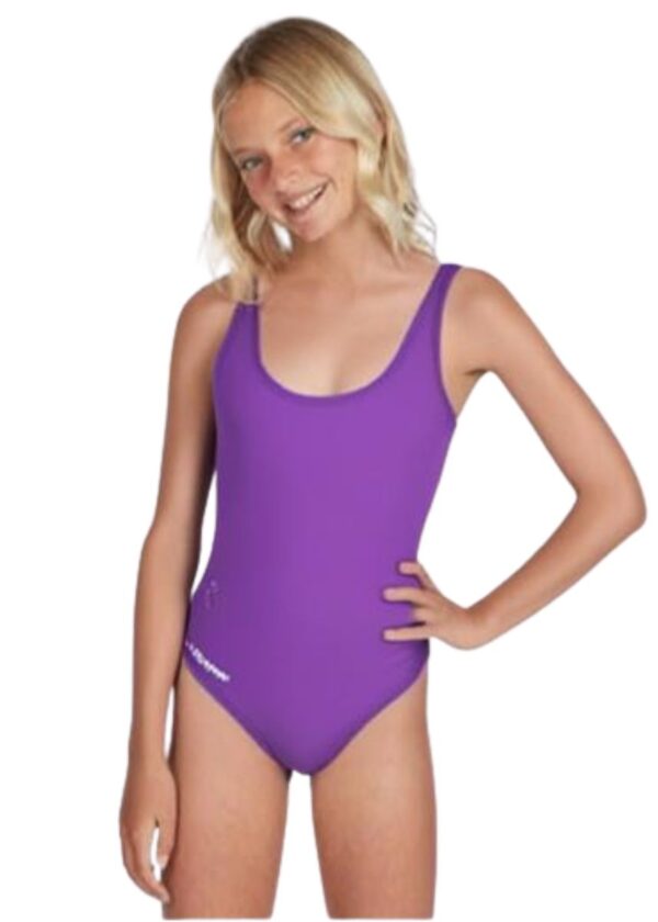 Aqua Sphere Eva Girls Costume da bagno posteriore - Viola