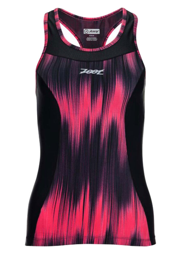 Zoot Top feminino de triatlo Performance Racerback - Good Vibes-0