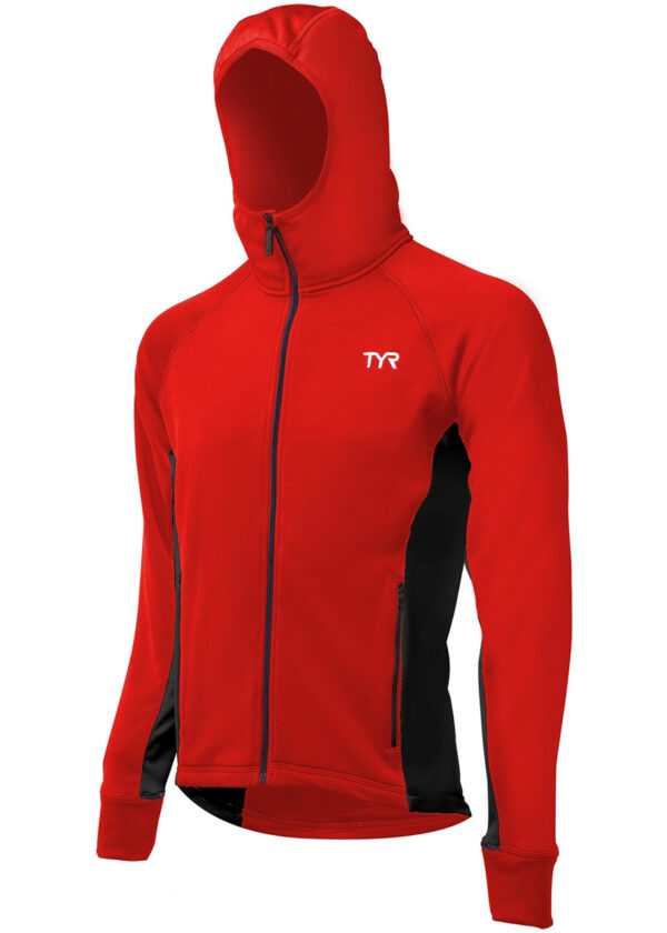 TYR Men's Alliance Victory Warm Up Jacket - Red/Black-0