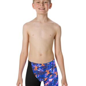Speedo Αγοριών Junior Fastskin Endurance+ Υψηλή μέση Jammer - Μαύρο/ Μπλε / Φώτα Kanji