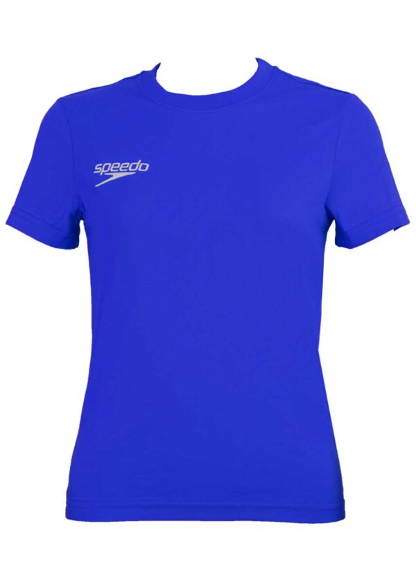 Speedo Koszulka z małym logo Team Kit Junior – niebieska-0