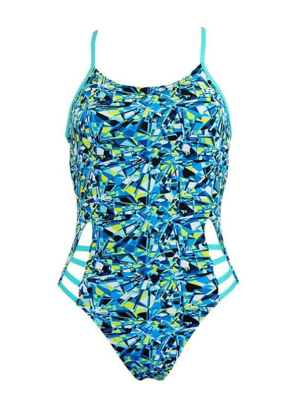 TYR Costume da bagno Fragment Tetrafit da donna - Blu / Multicolore