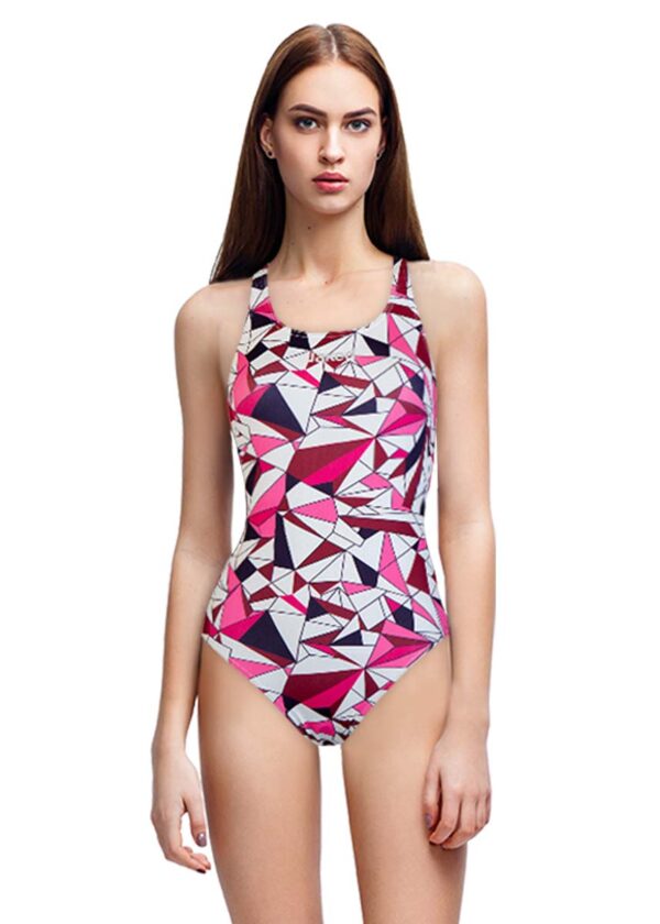 Jaked Maiô feminino Diamonds One Piece - Rosa-0