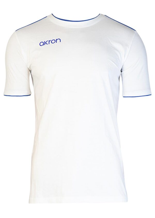 Akron T-shirt in cotone New Orleans Junior - Bianco / Blu reale-0