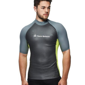 Aquasphere Blusa masculina de manga curta Aquaskin