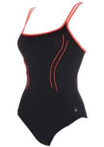 Aquasphere Costume da bagno Anika da donna - Nero / Corallo