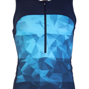 2XU Meeste Active Tri Singlet - Südaöö/Sinine Terrain-0