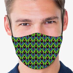 Maska na twarz Stay Safe - niebiesko-zielona - Just Mask