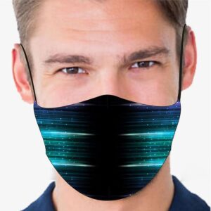 Μάσκα προσώπου Stay Safe - Blue Lights - Just Mask