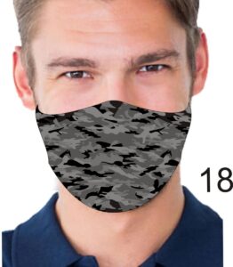 Maska Stay Safe w kolorze szarym w kamuflażu - Just Mask