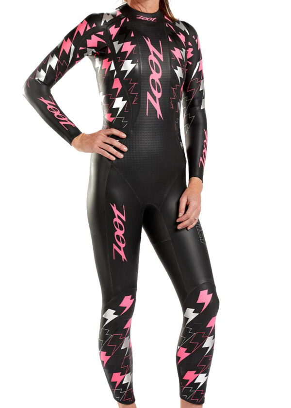 Zoot Roupa de neoprene Bolt Tri feminina - Rosa/Prata-0