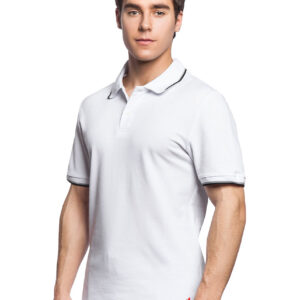 Mad Wave Polo masculina lisa - Branca-0