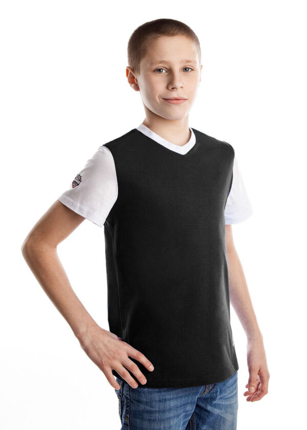Mad Wave Camiseta Junior Pro - Preta/Branca-0