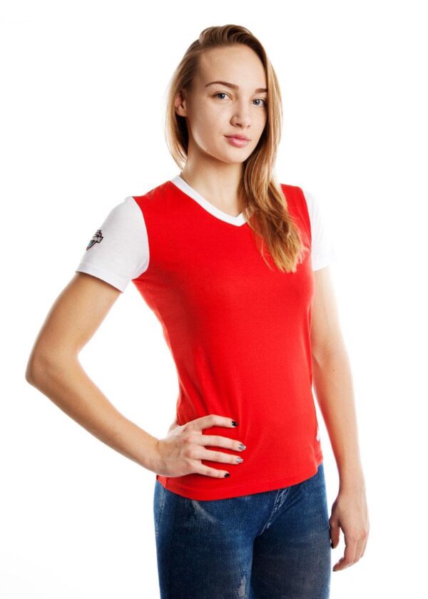 Mad Wave Camiseta feminina profissional - Vermelha/Branca-0