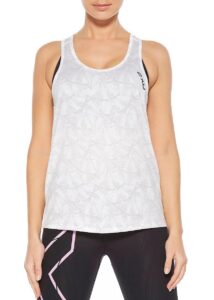 2XU Γυναικείο αμάνικο φανελάκι Ghost - Λευκό με εφέ πεταλούδας