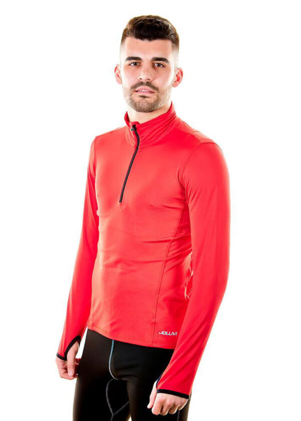Joluvi Unisex Unkas majica dugih rukava - crvena-0