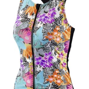 Beco Tavalise lõikega BEsuit tankini ujumistrikoo C-korviga - oranž/sinine-0