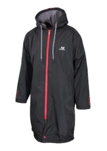 Zone3 Szlafrok polarowy typu parka - czarny/czerwony