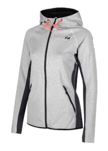 Zone3 Felpa con cappuccio e zip Performance Culture da donna - Grigio mélange/Carbone