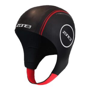 Zone3 Cuffia da nuoto in neoprene - Nero/Rosso