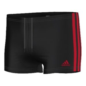 Adidas Dječje kupaće hlače s 3 pruge - crne / grimizne - 0