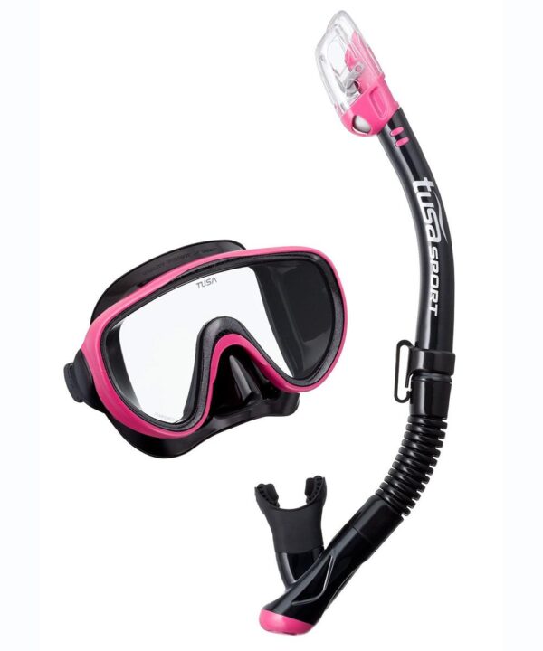 TUSA Conjunto de mergulho Serene Combo - Preto/Rosa Pink-0