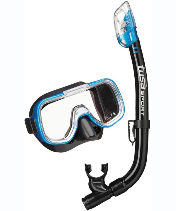 TUSA Conjunto de mergulho Mini-Kleio Junior Combo - Preto/Azul Rabo de Peixe-0