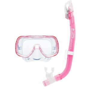 TUSA Mini-Kleio Junior 組合式浮潛套裝 - 透明粉紅色-0