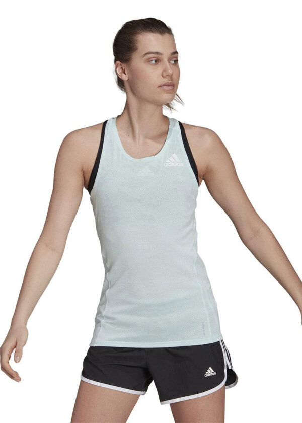 Adidas Regata feminina Adizero Primeblue - Verde menta-0