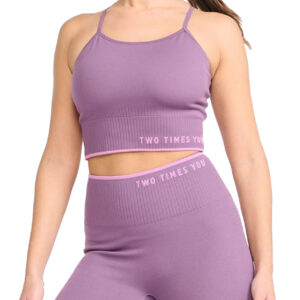 2XU Top corto da donna Engineered Longline - Orchid Mist-0