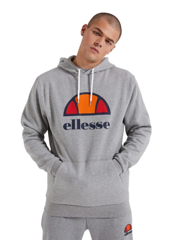 Ellesse Moletom com capuz Dahryl OH masculino - Cinza mesclado-0