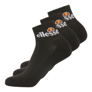Ellesse Unisex Rallo čarape do gležnja, 3 komada - crne-0
