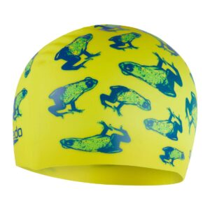 Speedo Silikonska kapa s printom za djecu - fluo žuta/ prekrasna plava/ neonski absint-0
