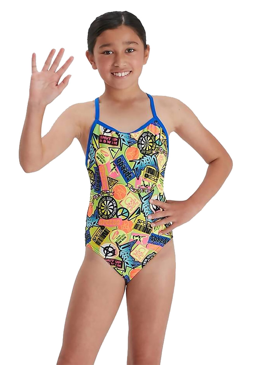 Speedo Costum de baie Comic Chaos cu imprimeu Vback integral