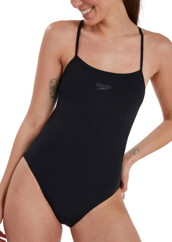 Speedo Eco Endurance+ Μαγιό με λεπτές τιράντες - Μαύρο