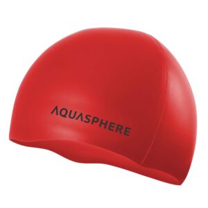 Aquasphere Silikonová čepice obyčejná - červená-0