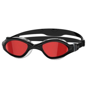 Zoggs Óculos Tiger LSR+ Titanium - Preto/ Cinza/ Vermelho Espelhado