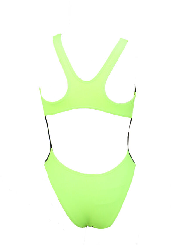 Akron Maiô Babbitt Evo para meninas – Preto/Verde Comédia