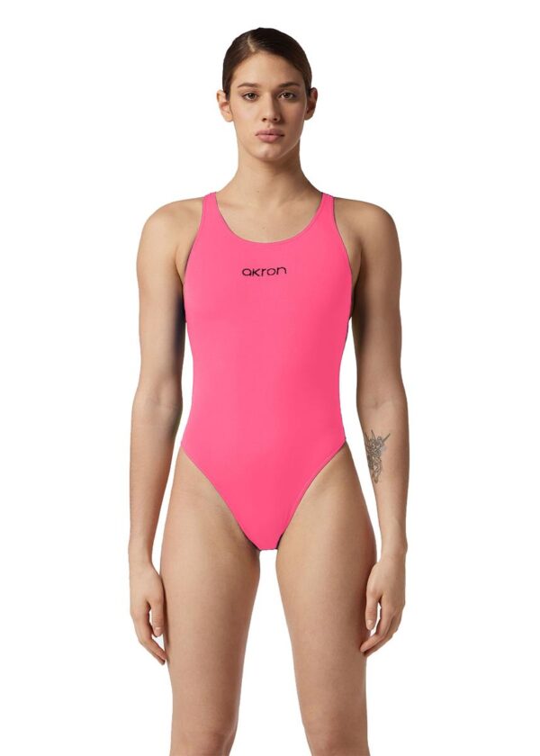 Akron Maiô feminino Babbitt Evo 3 cores - Rosa/Azul/Preto-0
