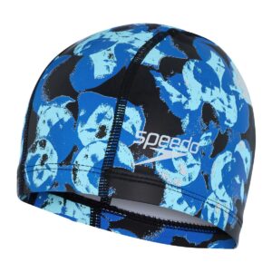 Speedo Dječja kapa s printom Pace - crna/ ercurial plava/ prekrasna plava/ bijela-0