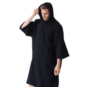 Poncho adulto Towel City - Preto - 0