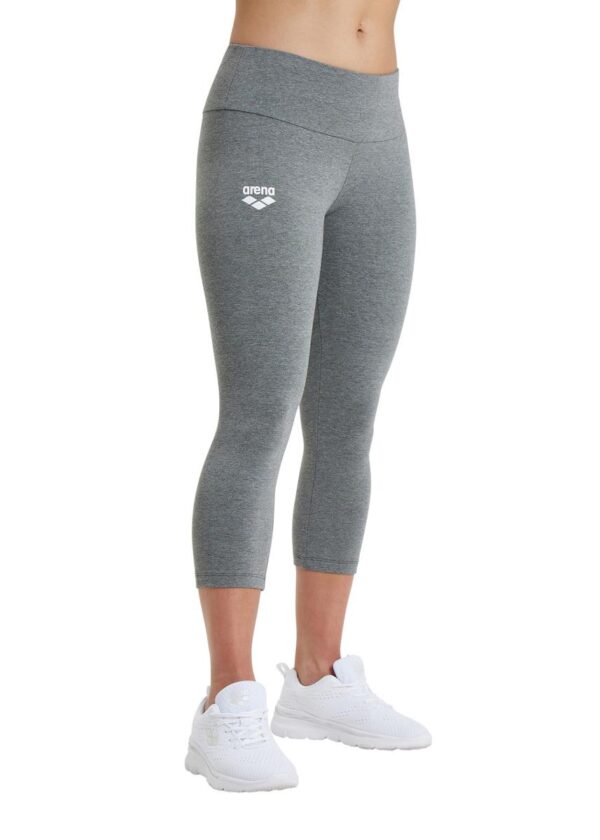 Arena Leggings 3/4 ajustados para mujer - Gris oscuro/melange