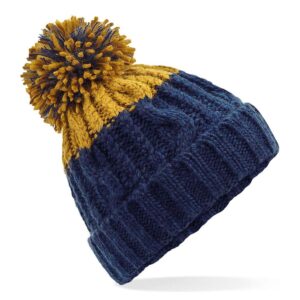 Σκούφος Beechfield Apres - Oxford Navy/Mustard