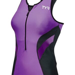 TYR Damski trykot sportowy Competitor Tri Singlet - Fioletowy/Czarny