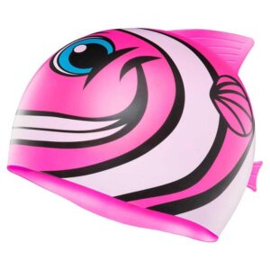 TYR Παιδικό Σκουφάκι Μαγιό Σιλικόνης Happy Fish - Ροζ/Μαύρο-0