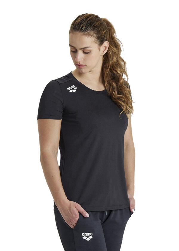 Arena Camiseta feminina lisa - preta