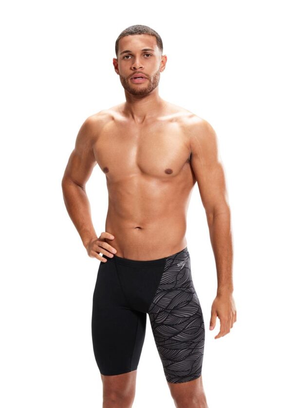 Speedo Celoplošný V-střih Jammer - Černá/uhlíková