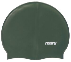Maru Touca de Natação de Silicone - Verde Escuro-0